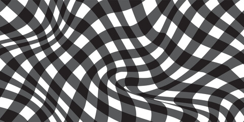Black and White Plaid Pattern Vector – Seamless Buffalo Check Background