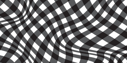 Black and White Plaid Pattern Vector – Seamless Buffalo Check Background