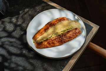 food served in luxurious antient background