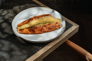 food served in luxurious antient background