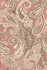 paisley seamless pattern on white background
