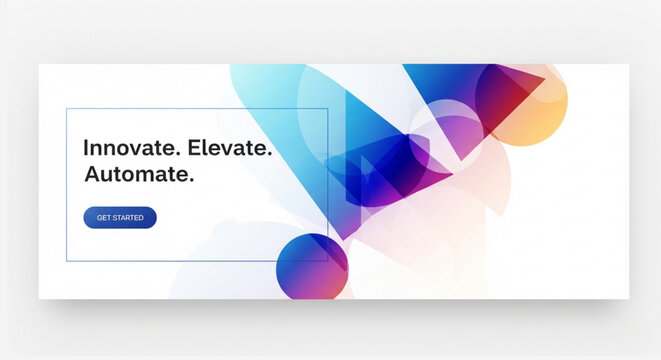  Hero section banner for a modern SaaS website with an abstract background.