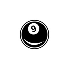 vector illustration of a billiard ball element symbol