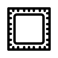 Motherboard icon. PC hardware component. Outline style. 48x48 px