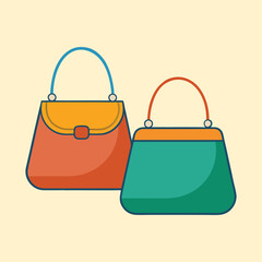 vector illustration of purses