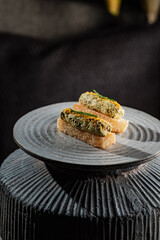 Food being served in luxurious ancient background