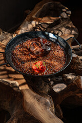 Food being served in luxurious ancient background