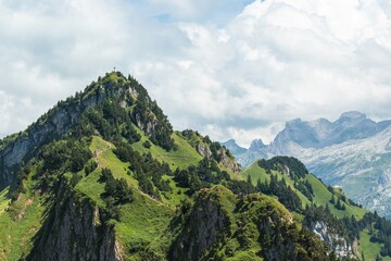 mountain landscape with clouds