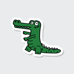 cartoon crocodile with a smile