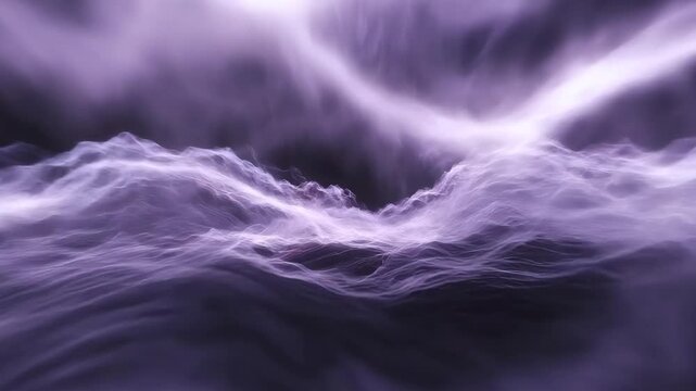 Vaporwave Smoke Waves on Black Ultra-HD