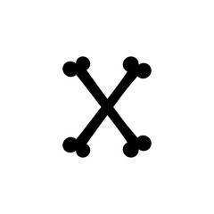 vector silhouette bone cross
