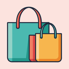 vector illustration of tote bags