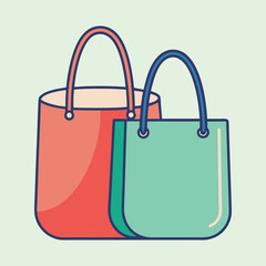 vector illustration of tote bags