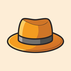 vector illustration of a trilby