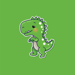 cute T Rex, dinosaur cartoon character