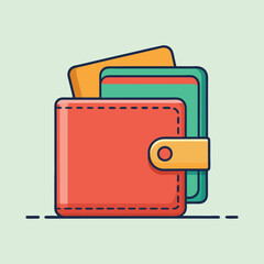 vector illustration of wallets