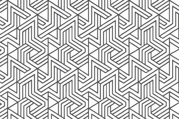 Intricate geometric pattern with repeating angular lines and shapes