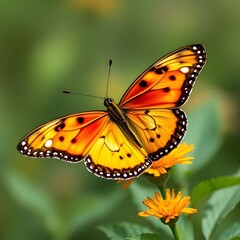 Fototapeta premium a beautiful butterfly on flower 