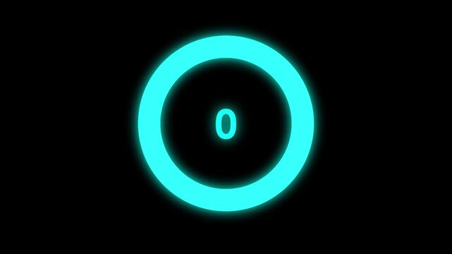 animated light blue number eight