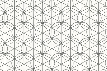 Geometric floral pattern with subtle distressed texture background