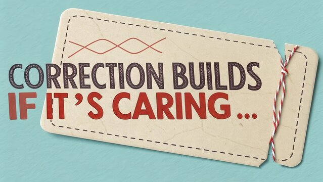 Correction Builds if It's Caring Concept with Creative Design