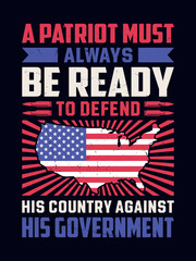 Naklejka premium Patriot day tshirt design for Prints, Fashion Clothing, Posters, Tote Bags, Mugs, For Black Background 