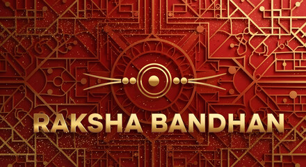 Obraz premium Raksha Bandhan festival celebration template banner