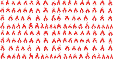 Repeating Pixel Art Fire Icons