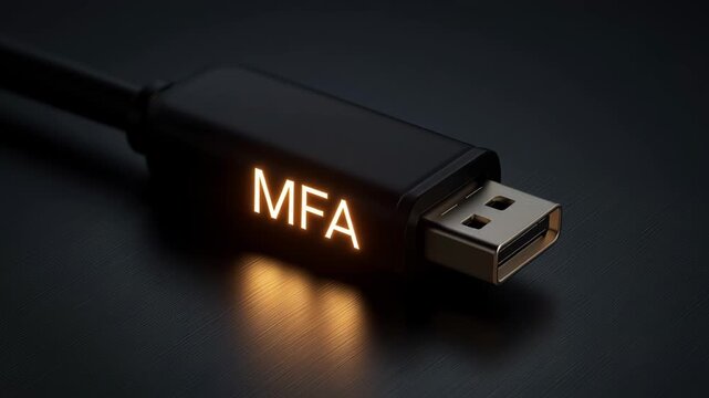 MFA, Multi-Factor Authentication technology enhances data security by using USB cable connections for advanced protection through multiple verification methods.