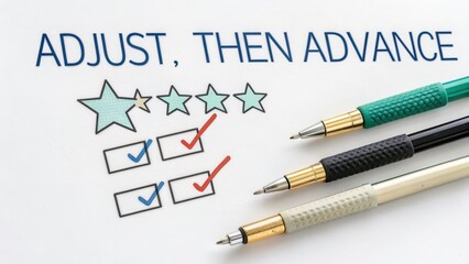 Obraz premium Adjust Then Advance: Strategy for Personal and Professional Growth