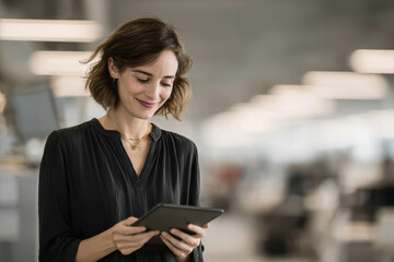 individual utilizing tablet to generate aidriven meeting summaries embodying productivity