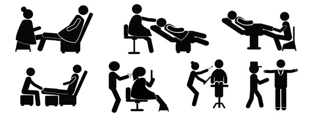 Beauty and Wellness Services Icon Set. Beauty & Personal Care icon set. vector illustration.