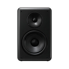 Fototapeta premium Black rectangular speaker. Two visible drivers