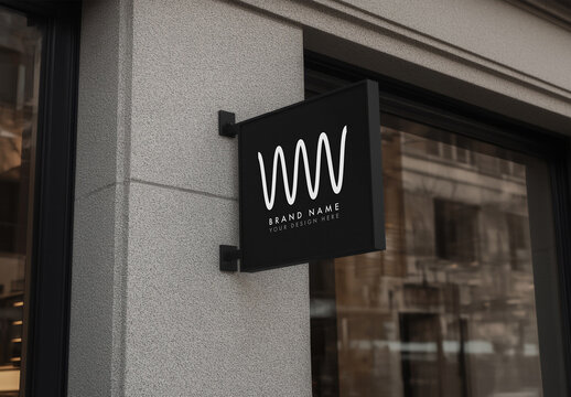 Urban Wall Sign Mockup