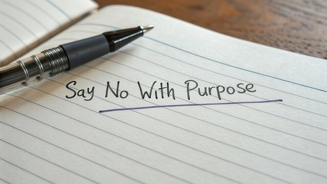 Inspirational Message on Paper with Pen, Focus on Intentionality