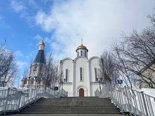Church of the Savior on the Waters, an Orthodox church in Murmansk, Russia