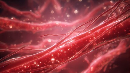 Naklejka premium Medical infographic style image depicting accumulation of heavy metals in blood vessels leading to loss of healthy red color.