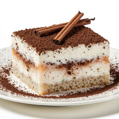 Exquisite Layered Dessert: Indulge in a delectable dessert featuring a symphony of textures and flavors. Rich cake layers, delicate cream.