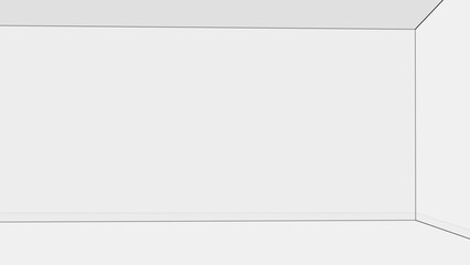 Obraz premium Empty White Room Corner with Subtle Shadows