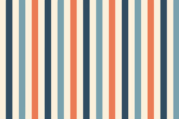Retro vertical stripes pattern with warm and cool color palette