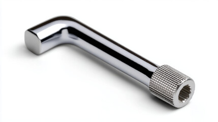 Hex key on white background with soft shadow, angled to show its grip design 