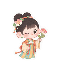 Cute Chinese Culture Sticker Set