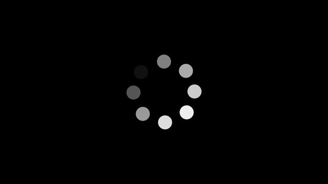 Loading - circle Modern loading animation. Circular loading indicator , loading and buffering icon animation-looped . 4k video.