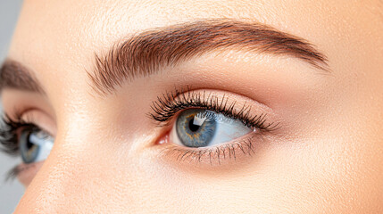 Obraz premium Captivating Close-Up of a Woman's Eye Beauty, Detail, and the Window to the Soul