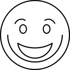 Line art icon of sad and happy face toggle isolated on transparent background