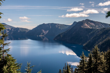 Lake view of the lake in the mountains