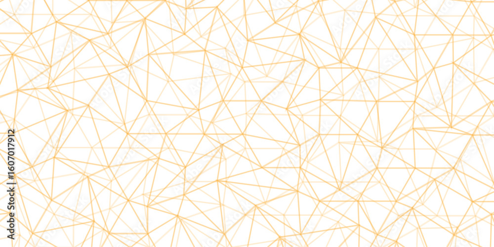 Wall mural abstract of simple golden line triangle pattern geometric background. seamless geometric polygonal r