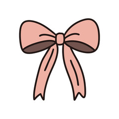 귀여운 만화 리본 손그림 일러스트