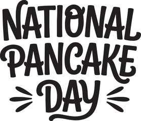 National Pancake Day Typography Poster Design