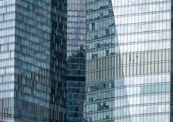 blue wall business buildings architectural background